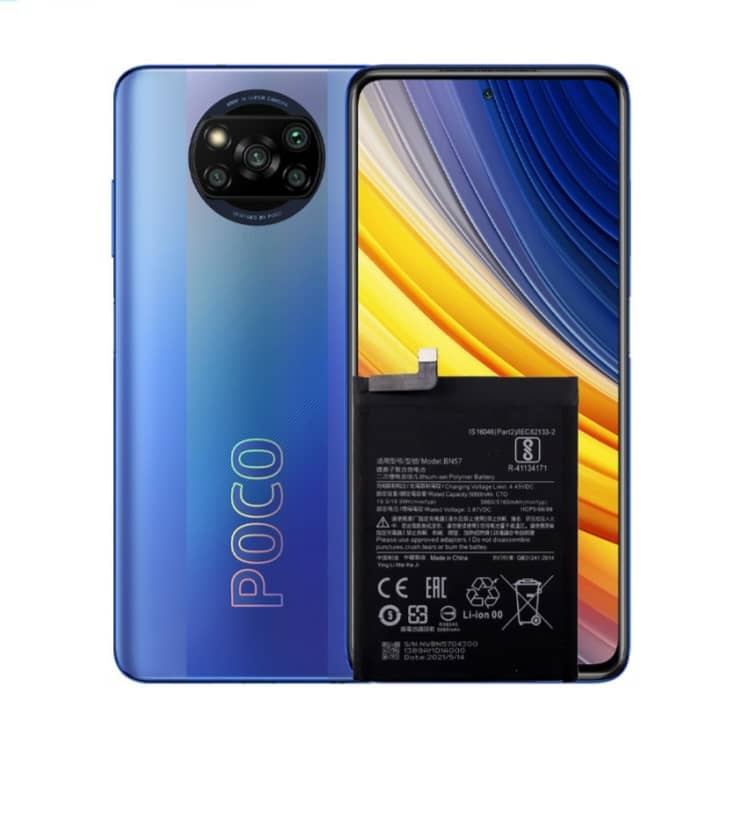 باتری شیائومی poco x3 nfc BN57  اصلی ۱۰۰٪با یک سال گارانتی